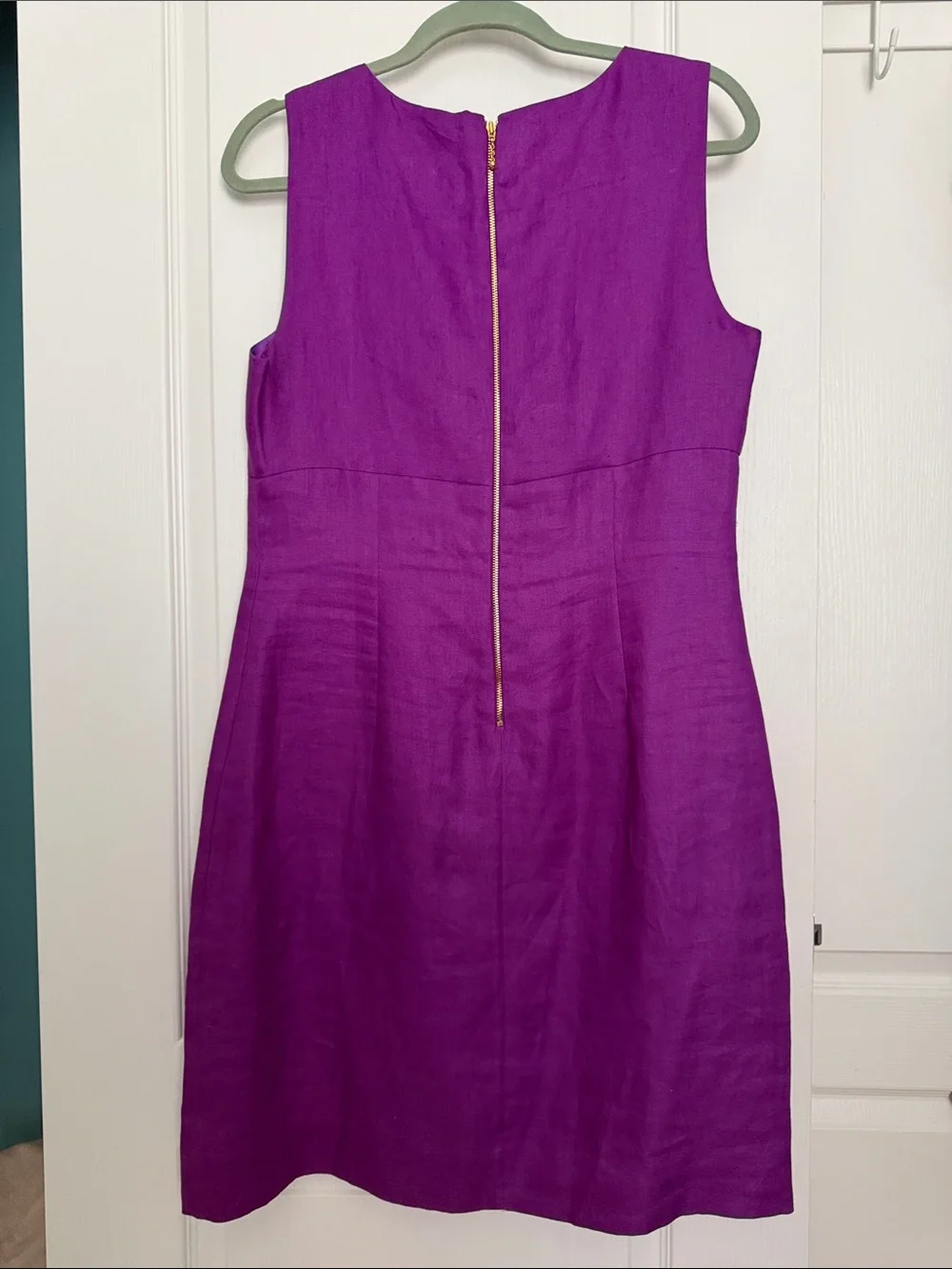 ♠️ Kate Spade Linen Purple Bow-Front Sleeveless Dress Sz 12